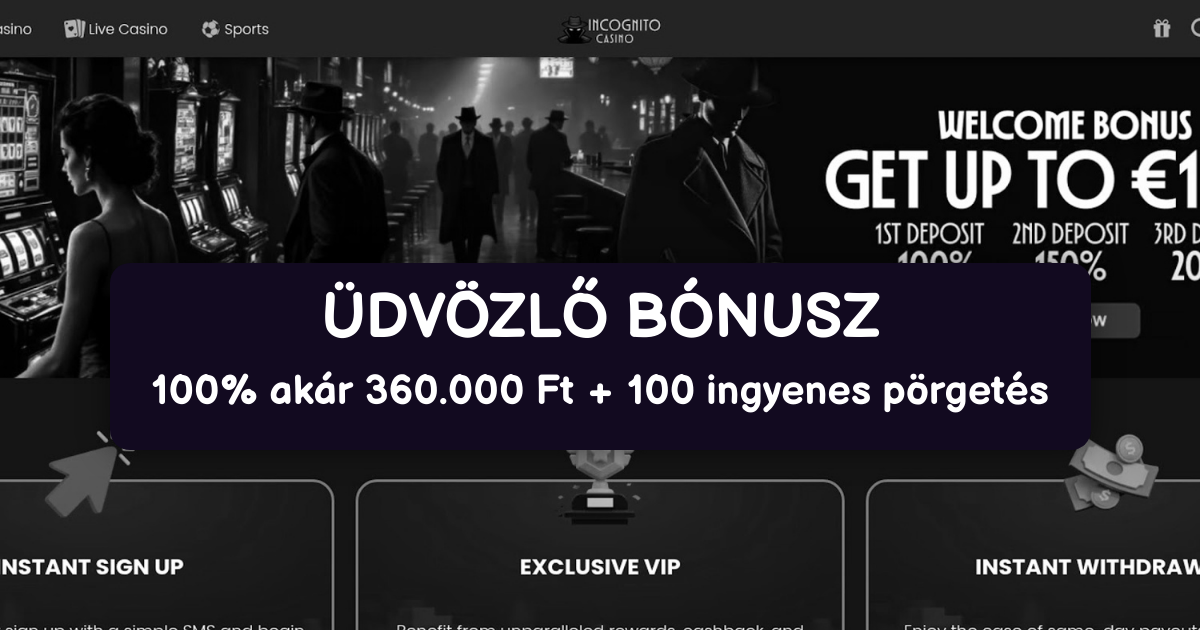 Incognito Casino Magyarország - Legjobb Online Nyerőgépek