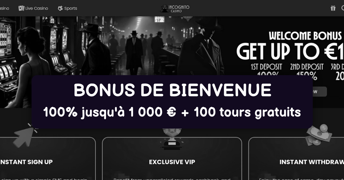 Incognito Casino France - Meilleures Machines à Sous